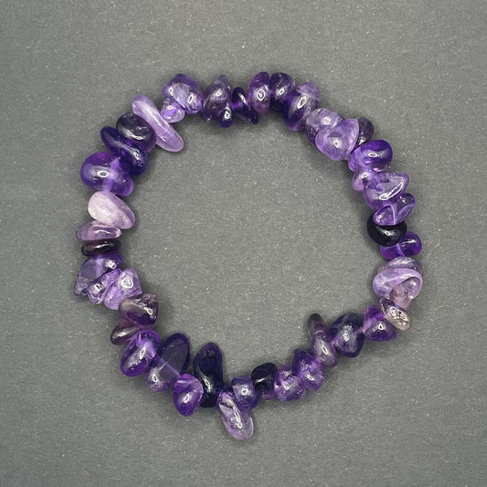 Amethyst Chip Bracelet | Healing Crystals | Jewelry | 1 pc